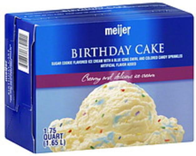 Meijer Birthday Cake Ice Cream 1 75 Qt Nutrition Information Innit