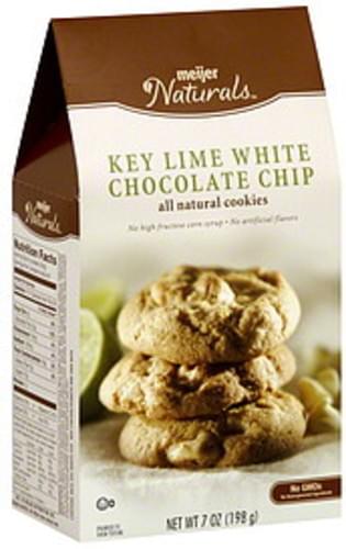 Meijer Naturals Key Lime White Chocolate Chip Cookies - 7 oz, Nutrition ...