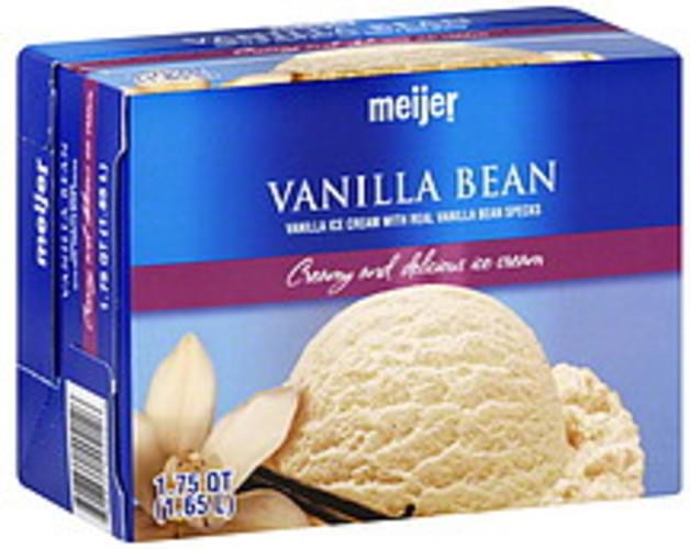 Meijer Vanilla Bean Ice Cream 1.75 QT, Nutrition Information Innit