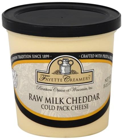 Fayette Creamery Cold Pack, Raw Milk Cheddar Cheese - 8 oz, Nutrition