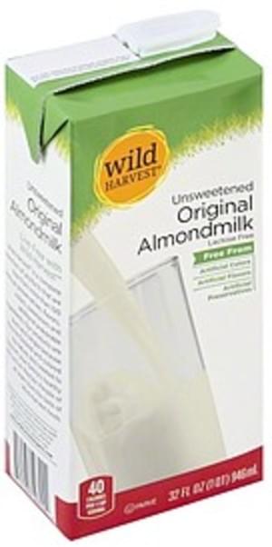 Wild Harvest Original, Unsweetened Almondmilk - 32 oz