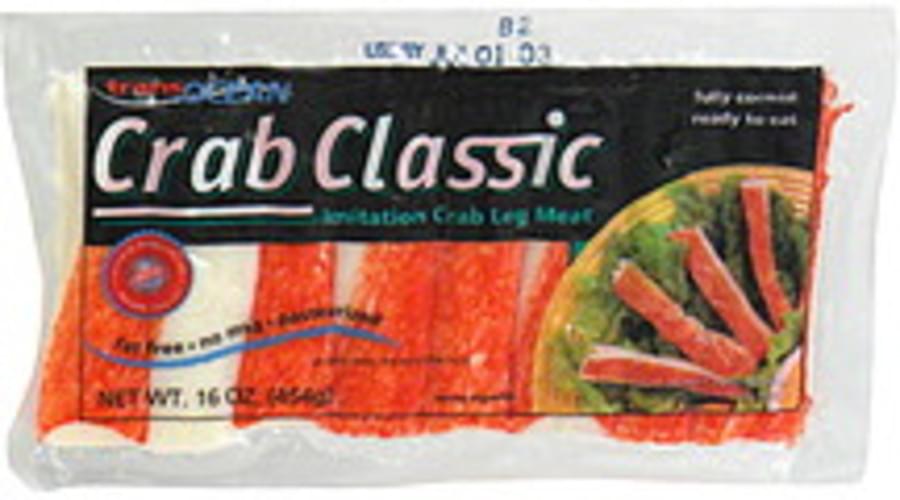 Trans Ocean Imitation Crab Leg Meat 16 oz, Nutrition Information Innit