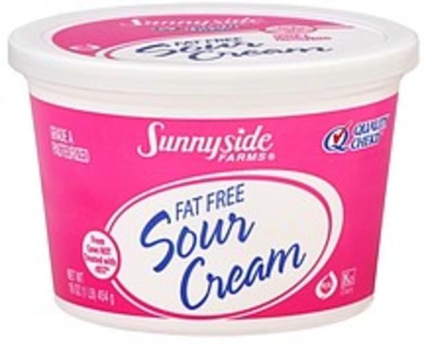 Sunnyside Farms Fat Free Sour Cream 16 oz, Nutrition Information Innit