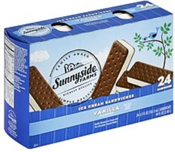 Sunnyside Farms Vanilla Flavored Ice Cream Sandwiches 24 ea, Nutrition Information Innit