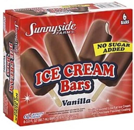 Sunnyside Farms Vanilla, No Sugar Added Ice Cream Bars 6 ea, Nutrition Information Innit