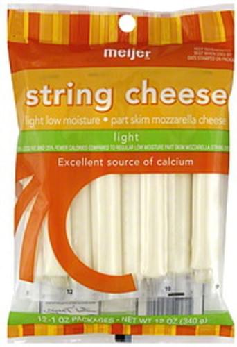 Meijer Light String Cheese - 12 ea