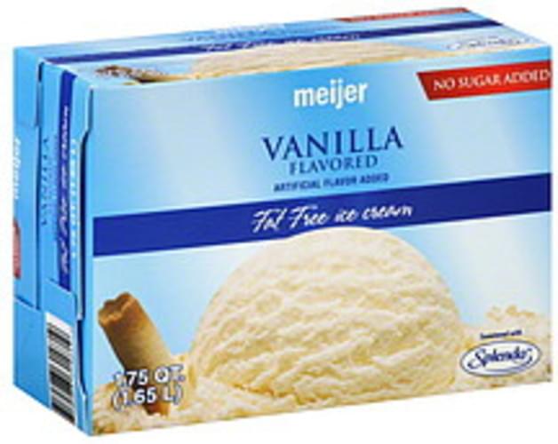 Meijer Fat Free, Vanilla Ice Cream 1.75 QT, Nutrition Information Innit