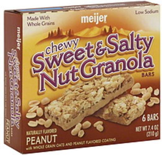 Meijer Peanut Chewy Granola Bars 6 ea, Nutrition Information Innit