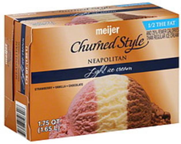 Meijer Light, Neapolitan Ice Cream 1.75 QT, Nutrition Information Innit