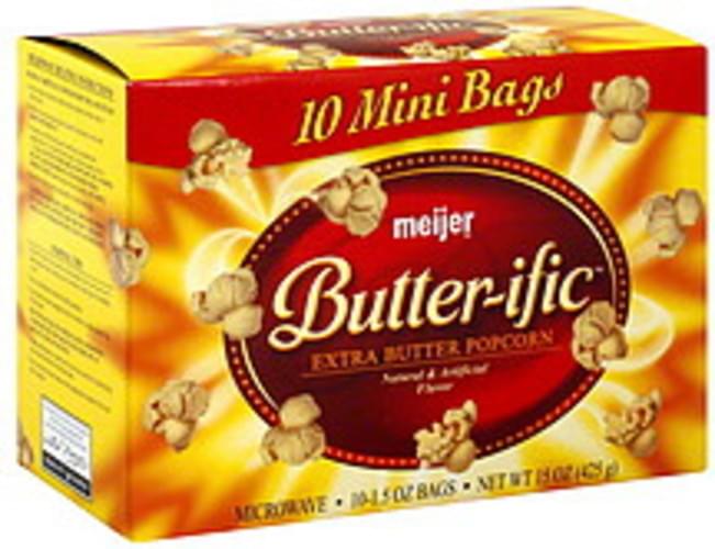 Meijer Extra Butter Microwave Popcorn 10 ea, Nutrition Information