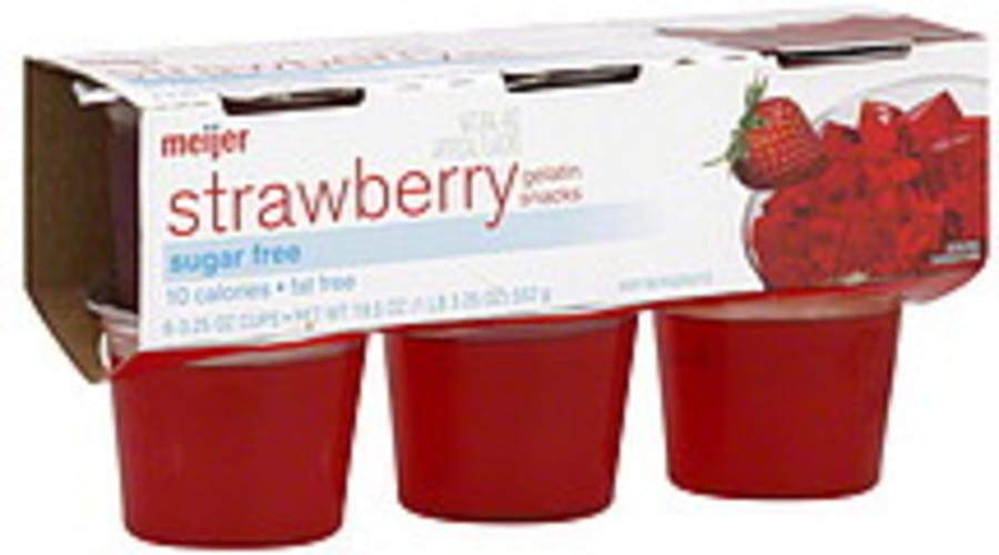 Meijer Strawberry Gelatin Snacks 6 ea, Nutrition Information Innit