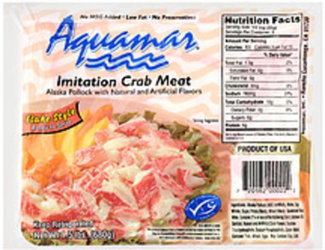 Aquamar Imitation Crab Meat 1 5 Lb Nutrition Information Innit