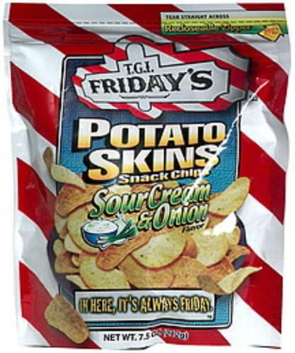 T G I Friday S Sour Cream Onion Flavor Potato Skins Snack Chips 7 5 Oz Nutrition Information Innit T G I Friday S Sour Cream Onion Flavor Potato Skins Snack Chips 7 5 Oz Nutrition Information Innit
