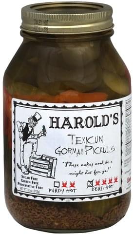Harolds Texicun Gormay, Dern Hot Pickles - 32 oz