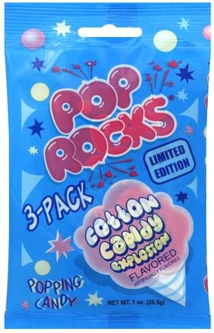 Pop Rocks Cotton Candy Explosion Flavored Popping Candy 1 Oz Nutrition Information Innit