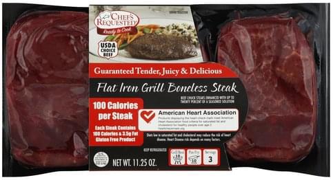 Chefs Requested Boneless, Flat Iron Grill Steak - 11.25 oz