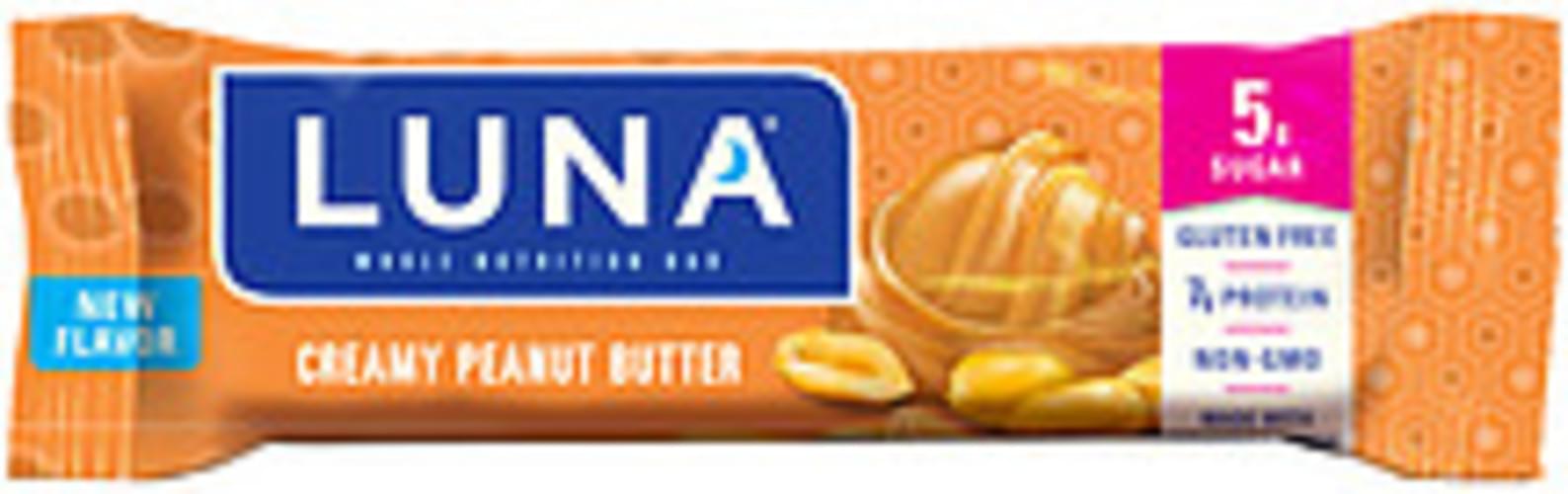 Luna® Creamy Peanut Butter Whole Nutrition Bar 1.48 oz, Nutrition