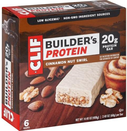 CLIF Cinnamon Nut Swirl, Builder's Protein Protein Bar - 6 oz