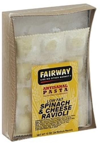 Fairway Low Fat, Spinach & Cheese Ravioli - 24 ea