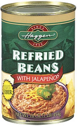 Haggen W/Jalapenos Refried Beans - 16 oz