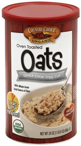 Country Choice Steel Cut, Quick Cook, Oven Toasted Oats - 24 oz