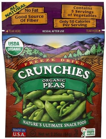 Crunchies Organic, Freeze Dried Peas - 2.25 oz
