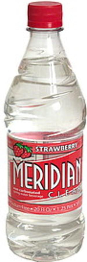 Meridian Non-Carbonated Spring, Strawberry Water - 20 oz