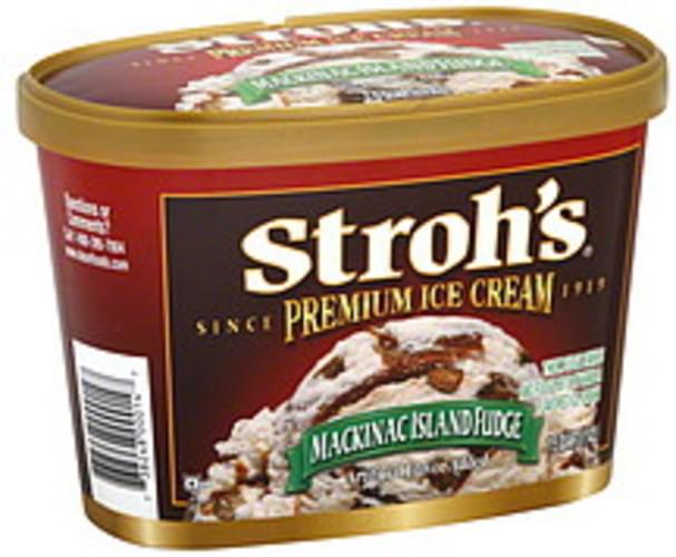 Strohs Premium, Mackinac Island Fudge Ice Cream 1.5 QT, Nutrition