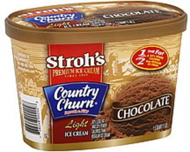 Strohs Premium, Light, Chocolate Ice Cream 1.5 QT, Nutrition