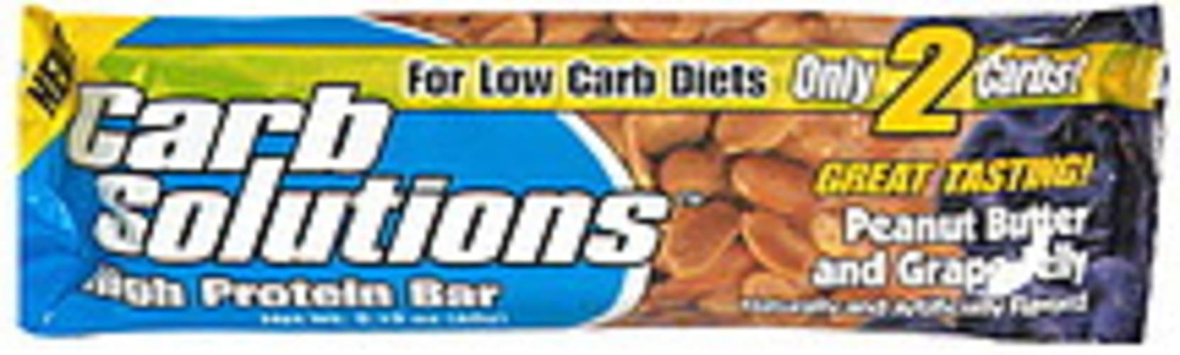 Carb Solutions Peanut Butter and Grape Jelly High Protein Bar 2.12 oz