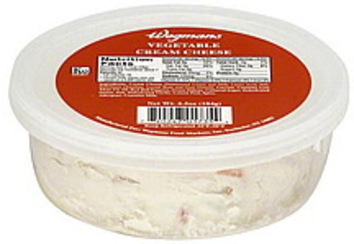 Wegmans Vegetable Cream Cheese 6.5 oz, Nutrition Information Innit