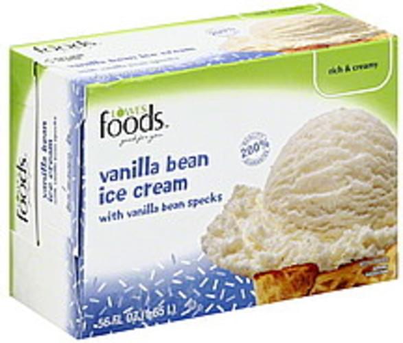 Lowes Foods Vanilla Bean Ice Cream 56 oz, Nutrition Information Innit