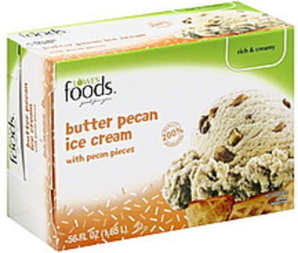 Lowes Foods Butter Pecan Ice Cream 56 oz, Nutrition Information Innit