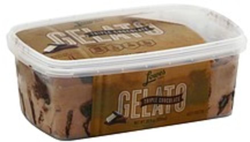 Lowes Foods Triple Chocolate Gelato 30 oz, Nutrition Information Innit