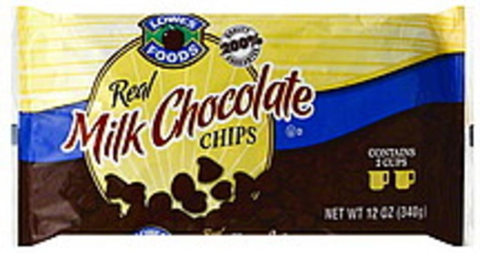 Lowes Foods Real Milk Chocolate Chips 12 oz, Nutrition Information Innit