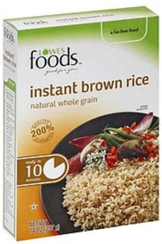 Lowes Foods Instant, Natural Whole Grain Brown Rice - 14 oz