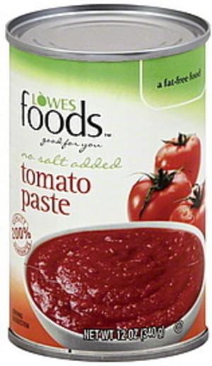 Lowes Foods No Salt Added Tomato Paste - 12 oz