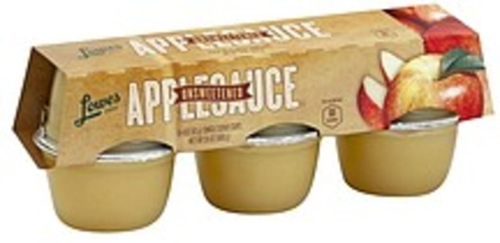 Lowes Foods Unsweetened, Single Serve Cups Applesauce 6 ea, Nutrition