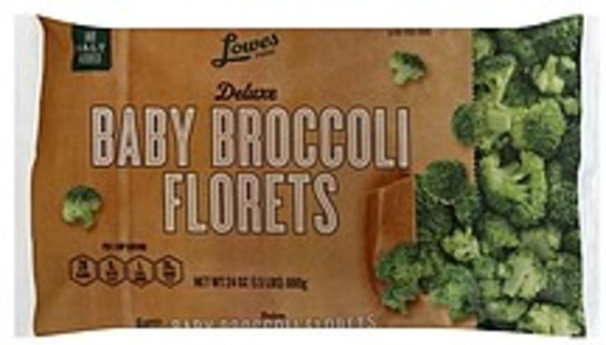 Lowes Foods Baby Broccoli Florets, Deluxe Broccoli - 24 oz