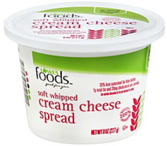 Lowes Foods Soft Whipped Cream Cheese Spread 8 oz, Nutrition