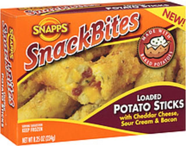 Snapps Snackbites Loaded Potato Sticks W/Cheddar Cheese, Sour Cream