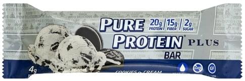 Pure Protein Plus, Cookies & Cream Protein Bar - 2.11 oz