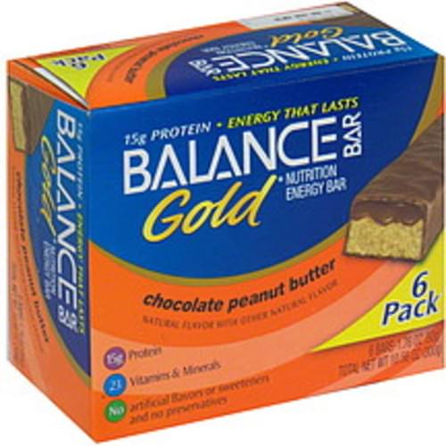 Balance Chocolate Peanut Butter Nutrition Energy Bar 6 ea, Nutrition