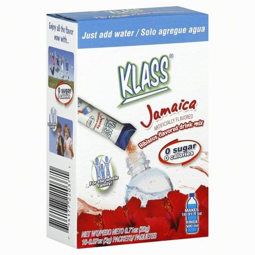 Klass Hibiscus Flavored, Jamaica Drink Mix 10 ea, Nutrition