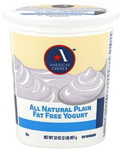 Americas Choice Yogurt Fat Free, Plain