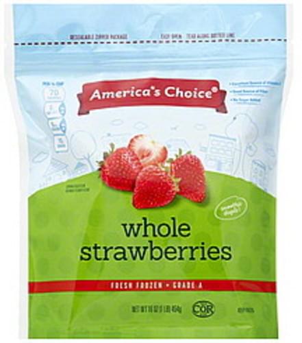 Americas Choice Whole Strawberries - 16 oz