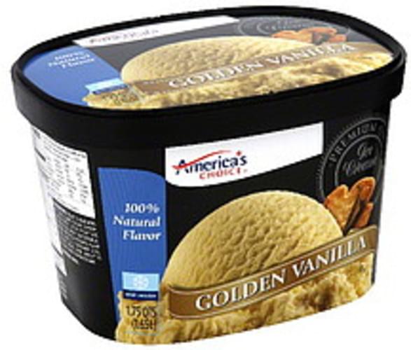 Americas Choice Golden Vanilla Ice Cream 1.75 QT, Nutrition