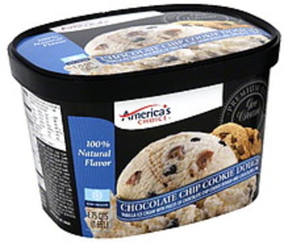 Americas Choice Chocolate Chip Cookie Dough Ice Cream 1.75 QT