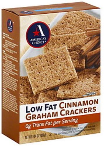 Americas Choice Low Fat, Cinnamon Graham Crackers - 14.4 oz