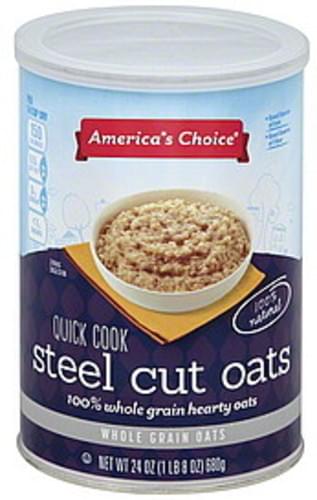 Americas Choice Steel Cut, Quick Cook Oats - 24 oz
